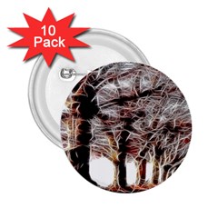 Autumn Fractal Forest Background 2 25  Buttons (10 Pack) 