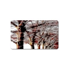 Autumn Fractal Forest Background Magnet (name Card)