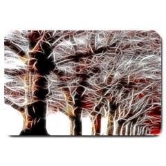 Autumn Fractal Forest Background Large Doormat 