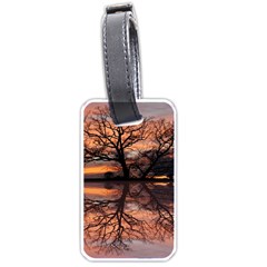 Aurora Sunset Sun Landscape Luggage Tags (one Side)  by Sudhe