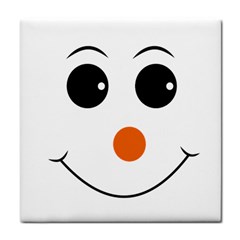 Happy Face With Orange Nose Vector File Tile Coasters