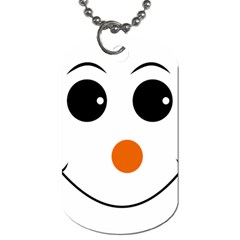 Happy Face With Orange Nose Vector File Dog Tag (one Side)