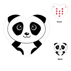 Bear Panda Bear Panda Animals Playing Cards (heart)