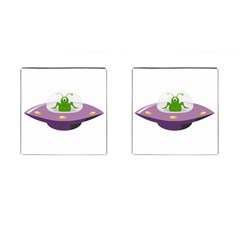 Ufo Cufflinks (square) by Sudhe