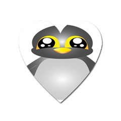 Cute Penguin Animal Heart Magnet