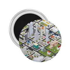 Simple Map Of The City 2 25  Magnets