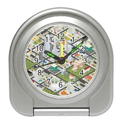 Simple Map Of The City Travel Alarm Clock