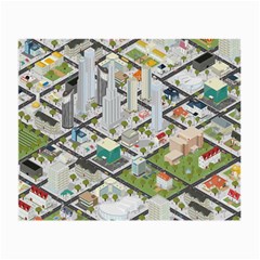 Simple Map Of The City Small Glasses Cloth