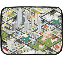 Simple Map Of The City Fleece Blanket (mini)