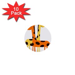 Giraffe Africa Safari Wildlife 1  Mini Buttons (10 Pack) 