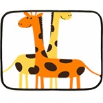 Giraffe Africa Safari Wildlife Double Sided Fleece Blanket (Mini)  35 x27  Blanket Back