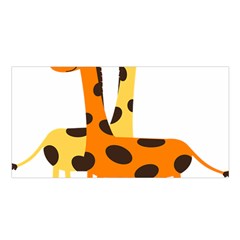 Giraffe Africa Safari Wildlife Satin Shawl by Sudhe