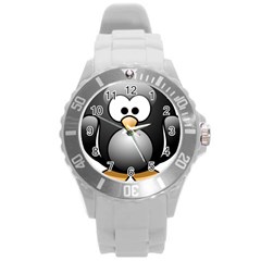 Penguin Birds Aquatic Flightless Round Plastic Sport Watch (l) by Sudhe