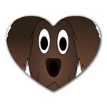 Dog Pup Animal Canine Brown Pet Heart Mousepads Front