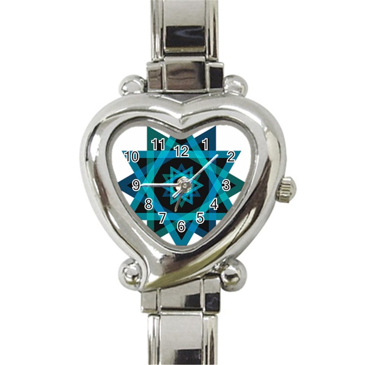 Transparent Triangles Heart Italian Charm Watch