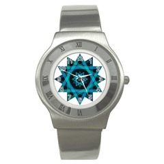 Transparent Triangles Stainless Steel Watch