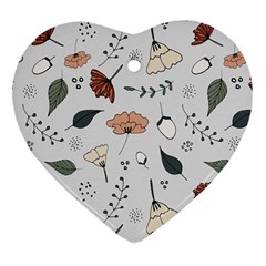 Grey Toned Pattern Ornament (heart)