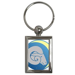 Ram Zodiac Sign Zodiac Moon Star Key Chains (rectangle) 