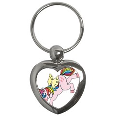 Unicorn Arociris Raimbow Magic Key Chains (heart)  by Sudhe