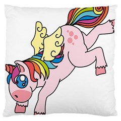 Unicorn Arociris Raimbow Magic Large Cushion Case (one Side)