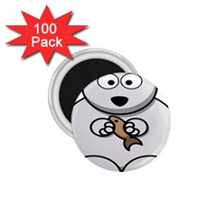 Bear Polar Bear Arctic Fish Mammal 1 75  Magnets (100 Pack) 