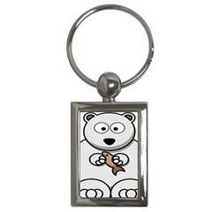 Bear Polar Bear Arctic Fish Mammal Key Chains (rectangle) 