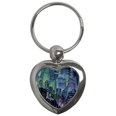 City Night Landmark Key Chains (heart) 