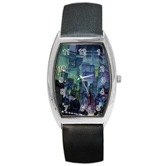 City Night Landmark Barrel Style Metal Watch