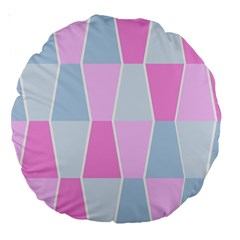 Geometric Pattern Design Pastels Large 18  Premium Round Cushions by Sudhe