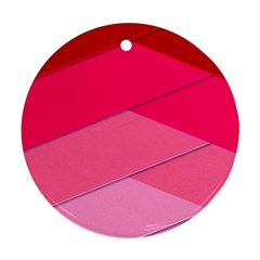 Geometric Shapes Magenta Pink Rose Ornament (round)