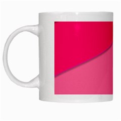 Geometric Shapes Magenta Pink Rose White Mugs by Sudhe