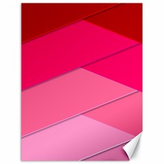 Geometric Shapes Magenta Pink Rose Canvas 18  X 24 