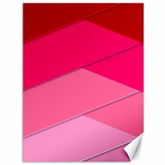 Geometric Shapes Magenta Pink Rose Canvas 36  X 48 