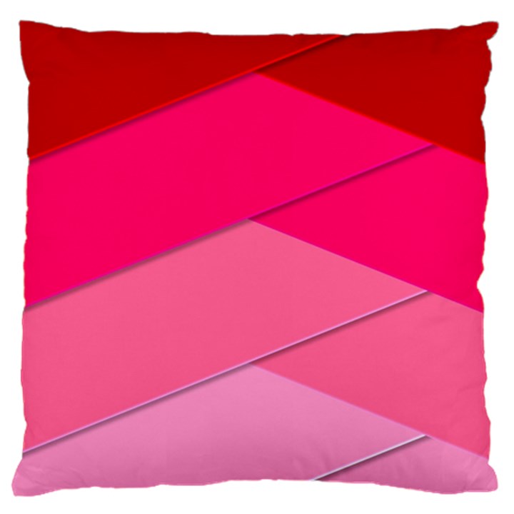 Geometric Shapes Magenta Pink Rose Standard Flano Cushion Case (Two Sides)