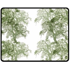 Trees Tile Horizonal Fleece Blanket (medium)  by Sudhe