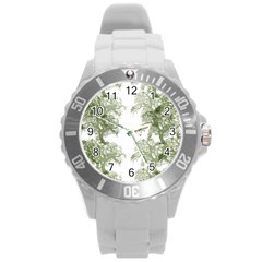 Trees Tile Horizonal Round Plastic Sport Watch (l) by Sudhe