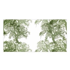 Trees Tile Horizonal Satin Shawl