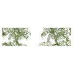 Trees Tile Horizonal Satin Scarf (Oblong) Front