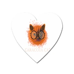 Cat Smart Design Pet Cute Animal Heart Magnet by Sudhe