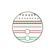 Christmas Borders Frames Holiday Hat Clip Ball Marker (4 Pack)