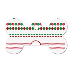 Christmas Borders Frames Holiday Dog Tag Bone (two Sides)