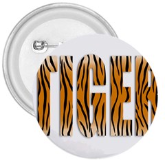 Tiger Bstract Animal Art Pattern Skin 3  Buttons