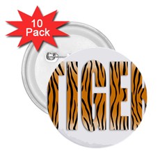 Tiger Bstract Animal Art Pattern Skin 2 25  Buttons (10 Pack) 