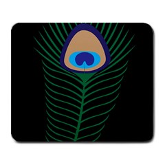 Peacock Feather Large Mousepads