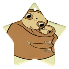 Sloth Star Ornament (two Sides)