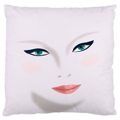 Face Beauty Woman Young Skin Large Flano Cushion Case (one Side) by Sudhe