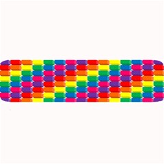 Rainbow 3d Cubes Red Orange Large Bar Mats