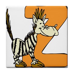 Zebra Animal Alphabet Z Wild Tile Coasters