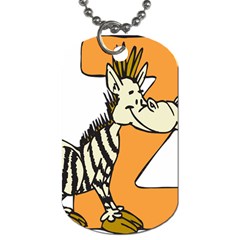 Zebra Animal Alphabet Z Wild Dog Tag (one Side)