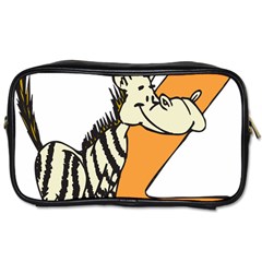 Zebra Animal Alphabet Z Wild Toiletries Bag (two Sides) by Sudhe